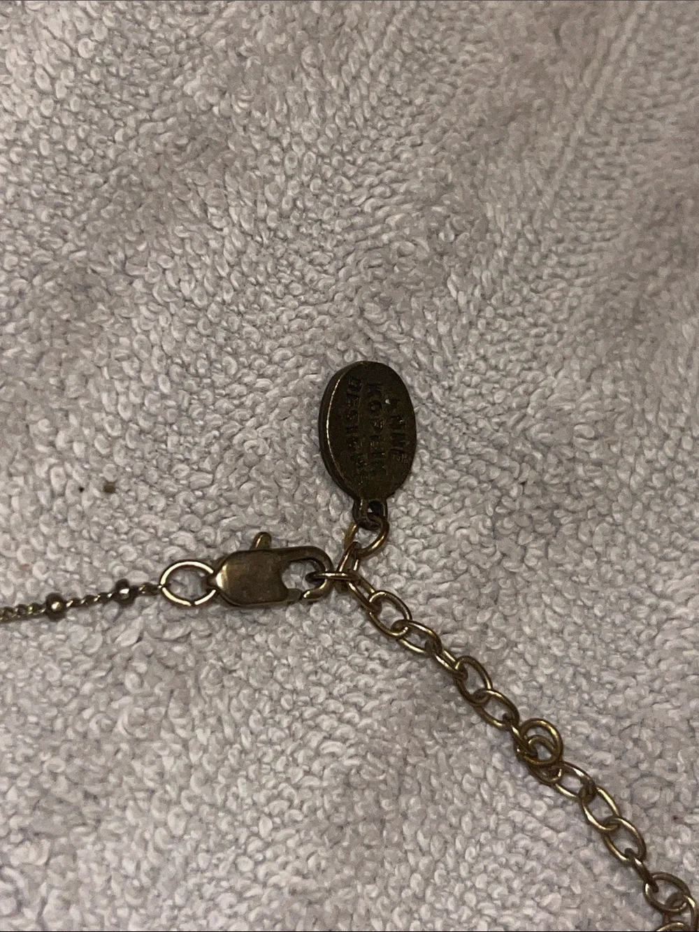 Anne Koplik Handmade Dragonfly Pendant Necklace with Opalescent Accents